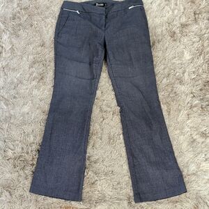 Blue Career Boot-Cut Slacks